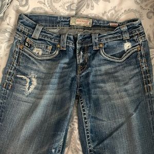 Mek blue jeans, boot cut, size 29x 34